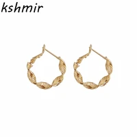 europe and america 2022 new simple circle geometric distortion earrings fashion vintage earrings accessories women
