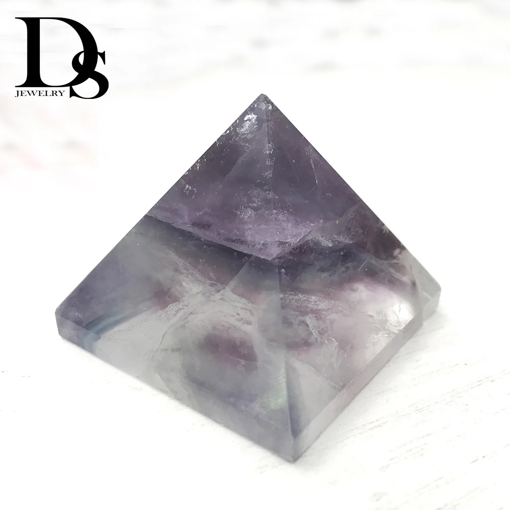 4cm Natural Fluorite Pyramid Rainbow Fluorspar Awl Point Egypt Crystal Chlorophane Fashion Energy Healing Ornament Decoration | Дом и сад