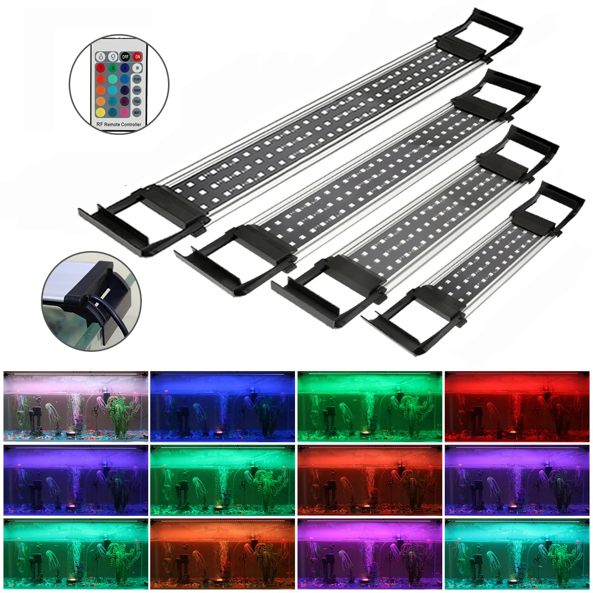 Штепсельная Вилка для аквариума светодиодная осветительная лампа 8 Вт 10 13 15 RGB с