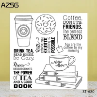 azsg afternoon tea cookies coffee clear stampsseals for diy scrapbookingcard makingalbum decorative silicone stamp crafts