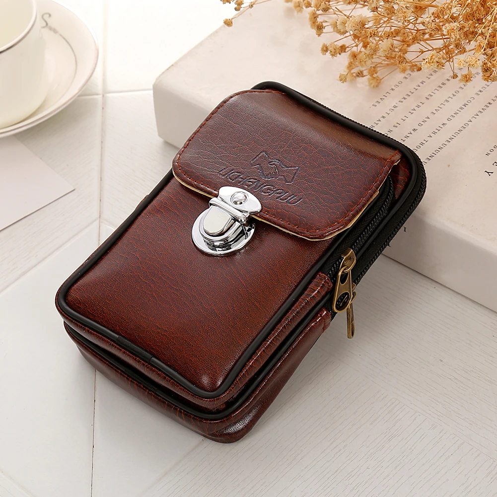 Men Vintage Faux Leather Fanny Rucksack Pack Zipper Waist Bag Belt Clip Pouch men wallet phone bag dropshipping price | Багаж и сумки