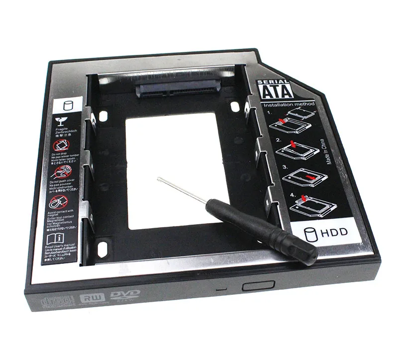 Универсальный вторичный накопитель HDD 2017 года выпуска 12,7 мм 2,5 дюймовый SATA 3.0 корпус SSD для жесткого диска с индикатором LED для ноутбуков CD-ROM.