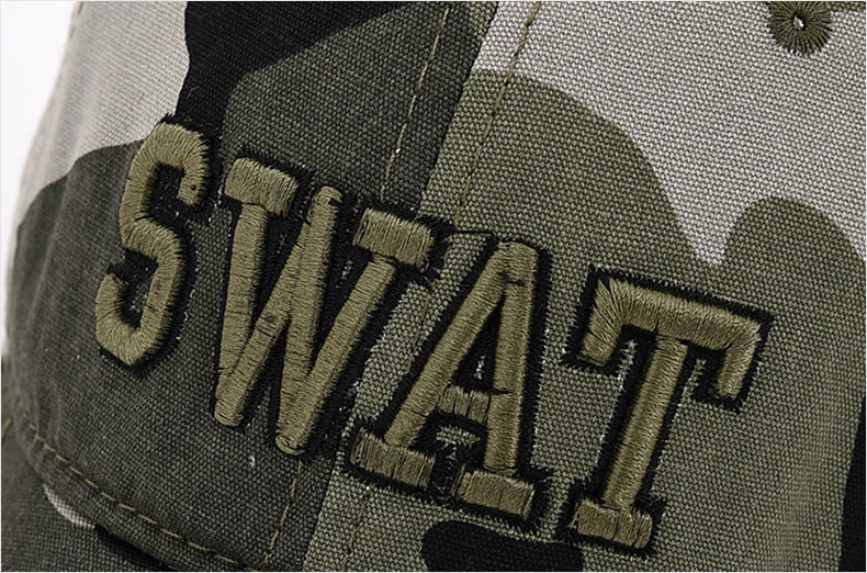 Новая камуфляжная бейсбольная кепка SWAT Мужская Уличная армейская шапка тактическая хлопковая Регулируемая шапка для папы камуфляжная кепка Jungle Bone Snapback Gorras