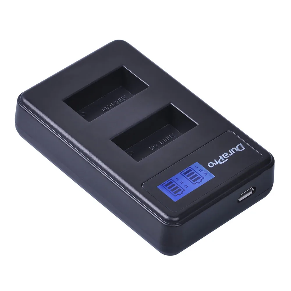 Зарядное устройство Durapro AHDBT-301 AHDBT 301 зарядное с ЖК-дисплеем и USB-портом для 302 Gopro Hero