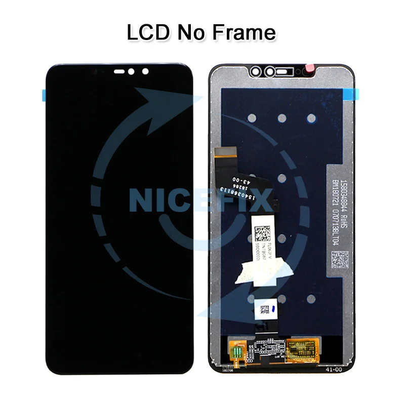 For Xiaomi redmi note 6 Pro LCD Display Touch Screen Digitizer Assembly with frame 6.26'' Repair Parts Replacement | Мобильные