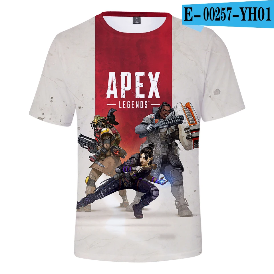Aikooki 3D Apex Legends футболки для мужчин/женщин Летняя футболка с короткими рукавами футболка для мальчиков/девочек Apex Legends дышащая крутая дизайнерская футболка - Цвет: Оранжевый