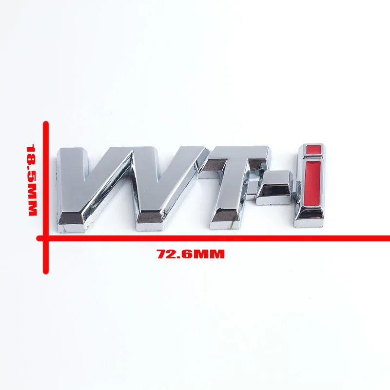 10x изменения фаз газораспределения-я VVTi логотип Серебристый Хром полоса стикер
