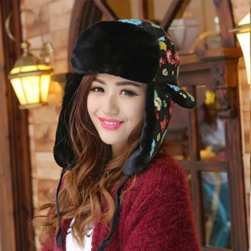 HT543 Новые популярные зимние русские меховые шапки для женщин женская
