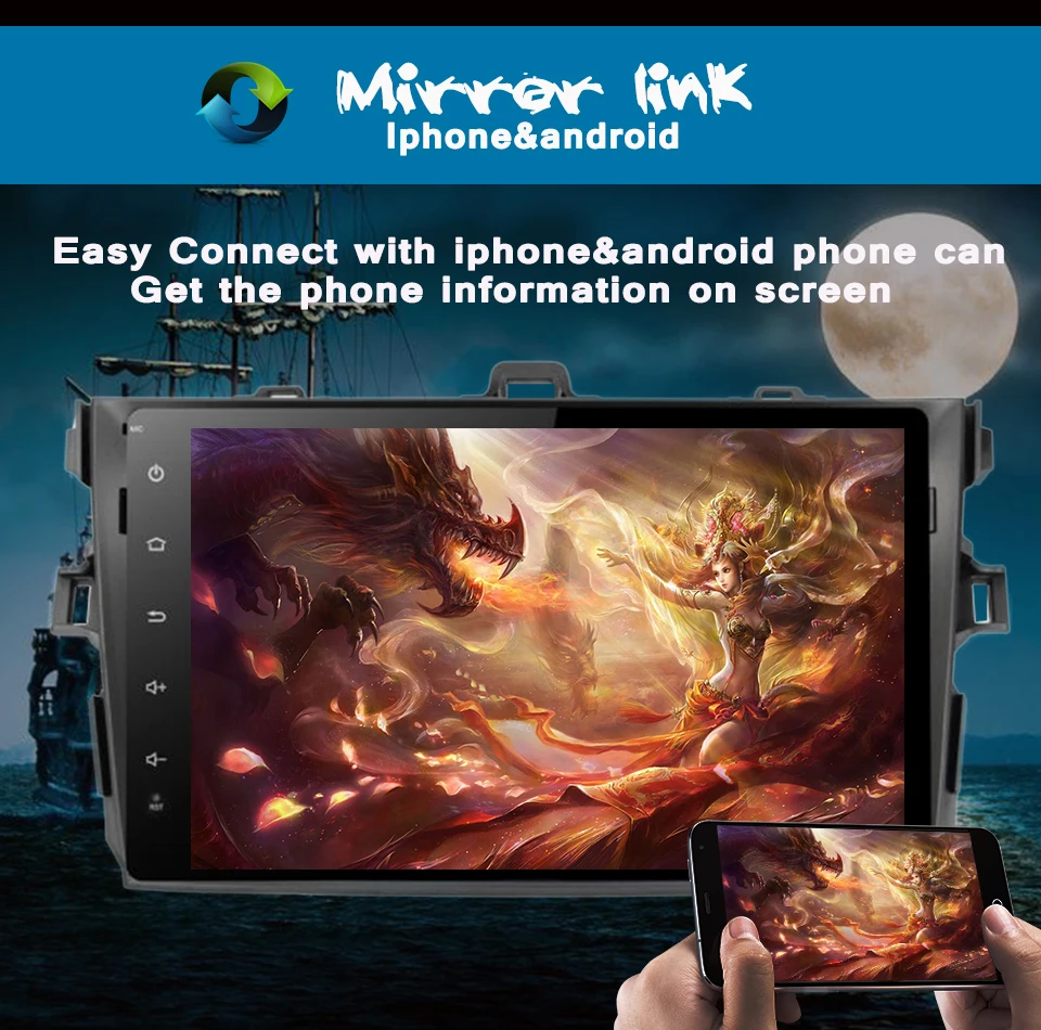 8 ядерный Android 10,0 автомобильный dvd Радио Аудио a/v музыкальная лента медиа gps монитор ПК экран для Toyota corolla 2007+ CarPlay rds dab swc