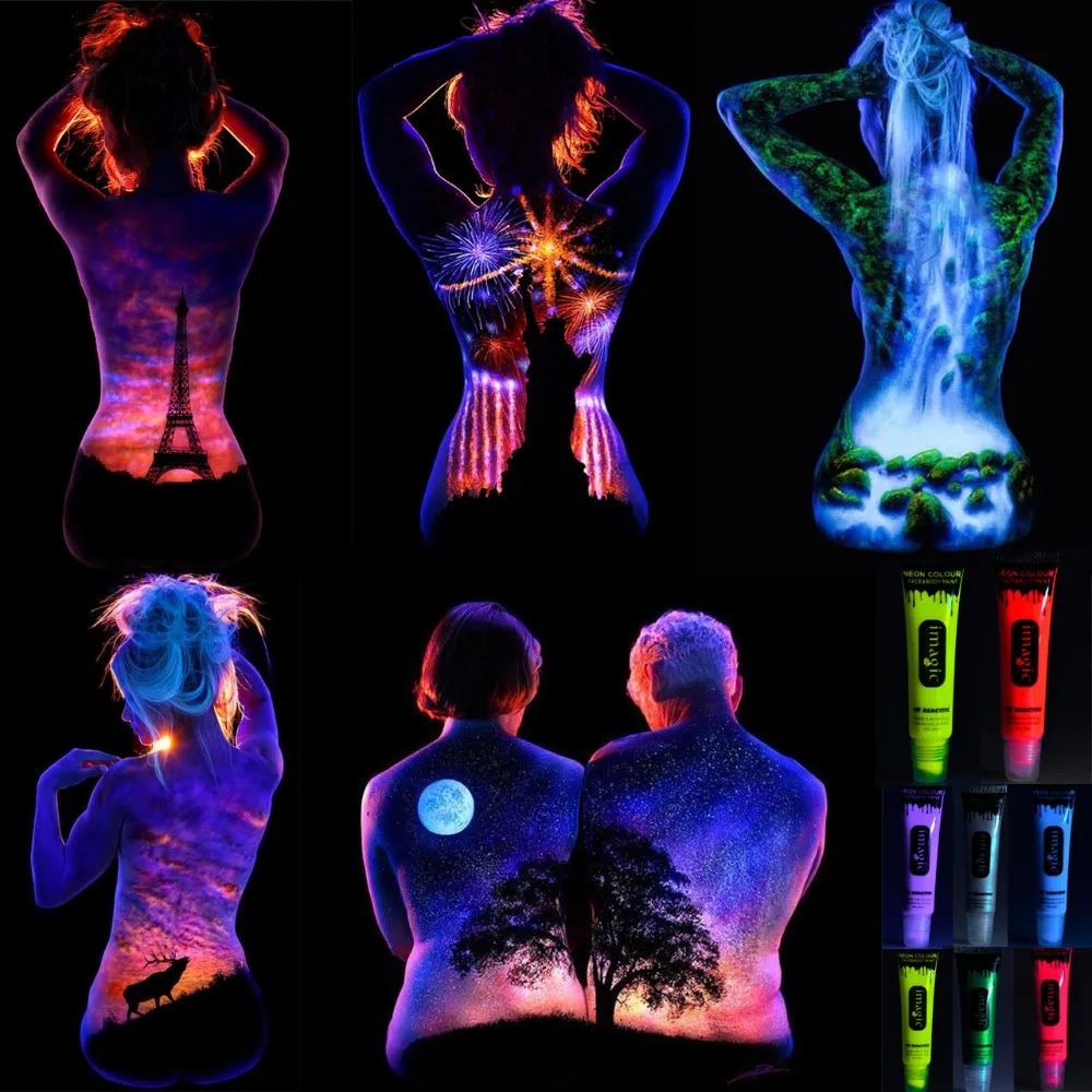 IMAGIC 1 шт. неоновый цвет краска для лица и тела масляная косметический набор