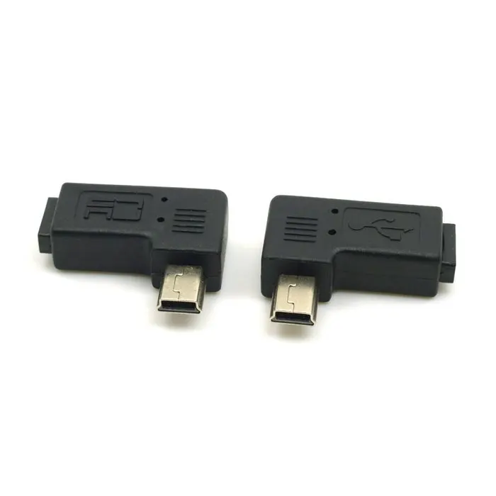 2 шт. 90 градусов левый и правый угловой мини USB 5pin папа к Micro Женский синхронизации