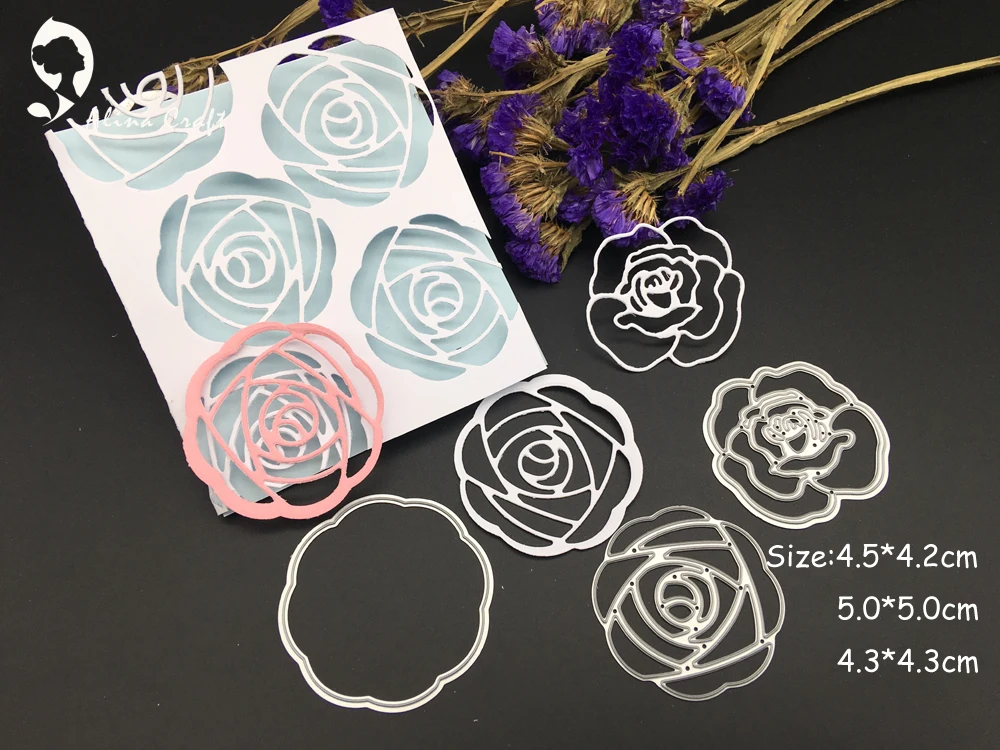 Металлические Вырубные штампы розы свадебный фон скребок карты Альбом
