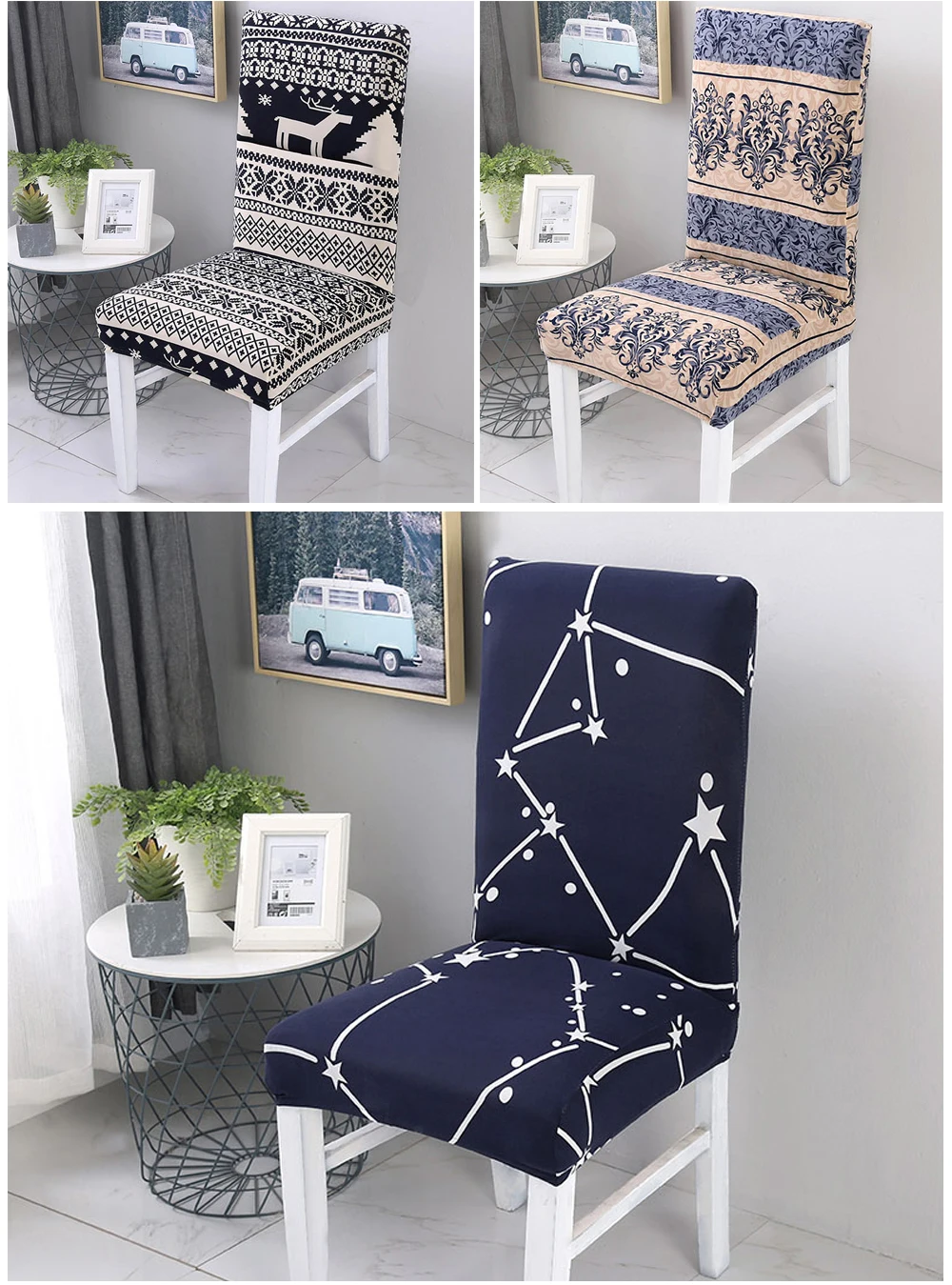 Чехлы на кухонные стулья спандекс Funda silla чехол из спандекса стрейч чехлы для стульев чехлы на кресла стрейч обеденный 1 шт