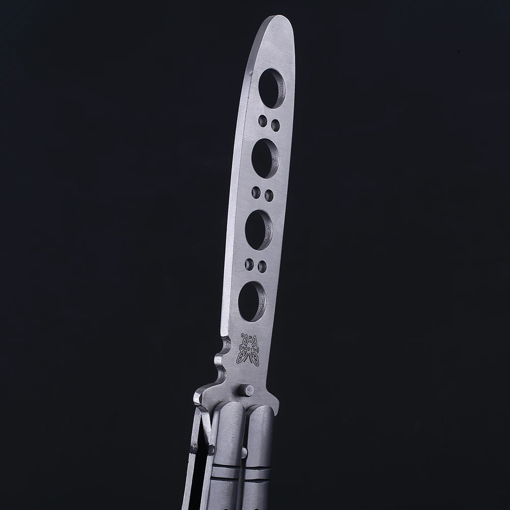 Без винтов металлические бабочки стальные ножи BALISONG Бабочка нож для тренера Спорт тусклый W/оболочка Кемпинг бытовые инструменты для дома