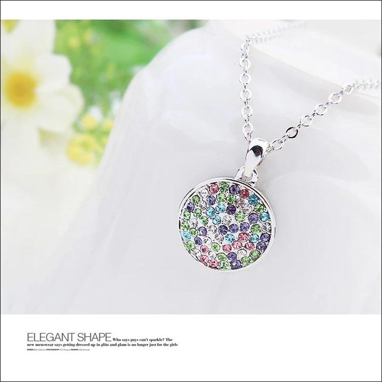 MALANDA Brand Crystals From Swarovski Fashion Round Pendants Necklaces Earrings For Women Wedding Jewelry Set Gift | Украшения и