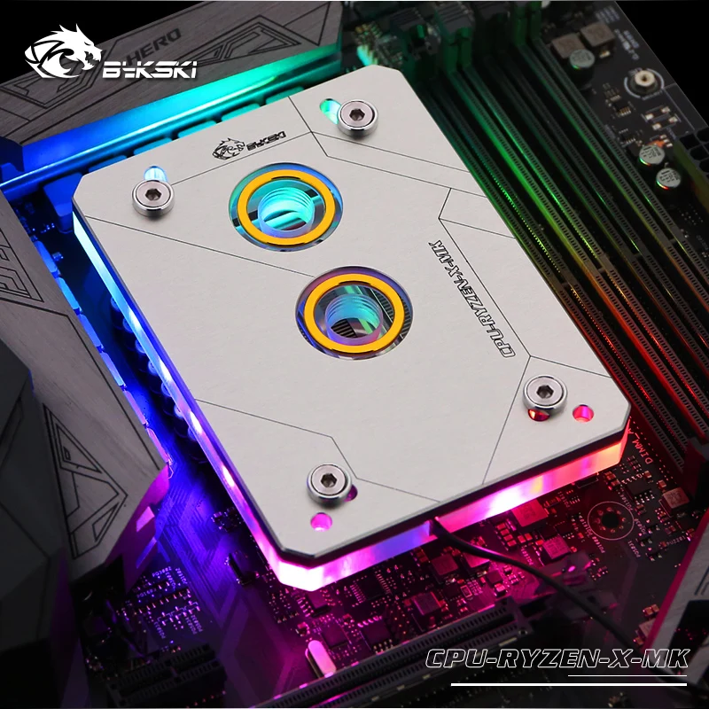 Блок процессора Bykski для AMD AM3/AM3 +/AM4 водяное охлаждение охладитель 5В 3pin 12В 4pin