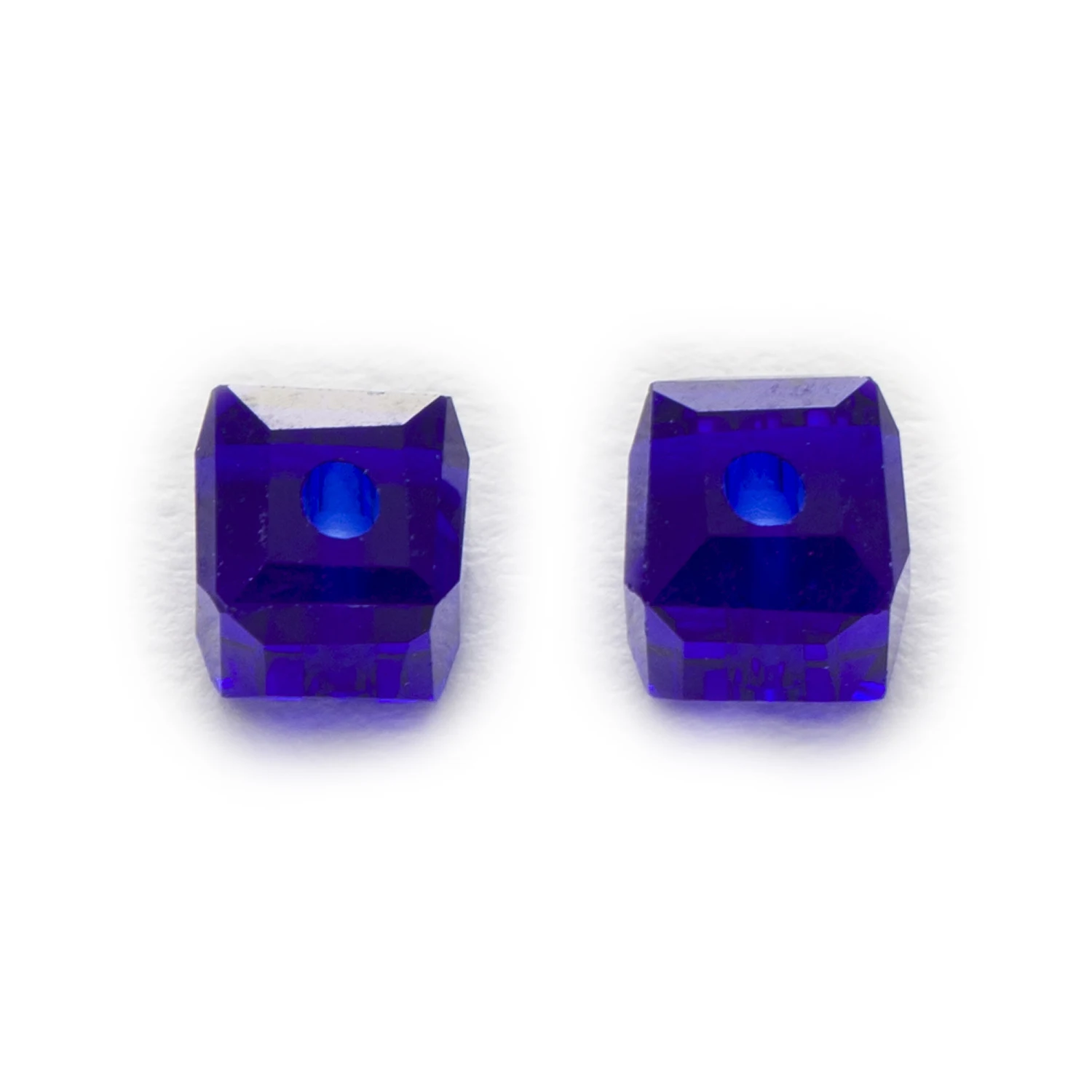 Бусины стеклянные граненые темно синие 4 8 мм 50 шт.|bracelet making|glass cubespacer beads |