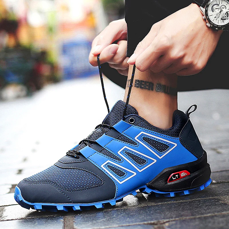 Breathable Shoes Men Lace-up Mesh Sneakers Summer New Casual Shoes Man Plus Size 39-46 Trainers Male Slip-On Outdoor Footwear