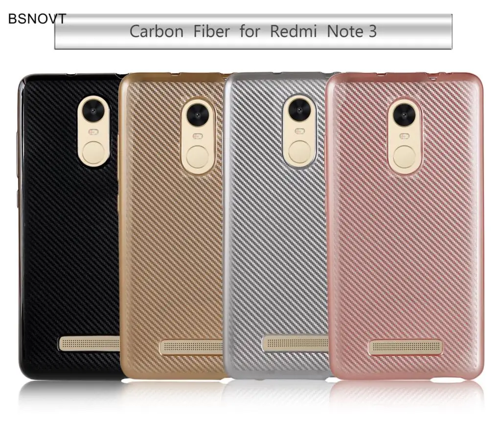 BSNOVT Xiaomi Redmi Note 3 Pro Чехол мягкий чехол из углеродного волокна тонкий ТПУ