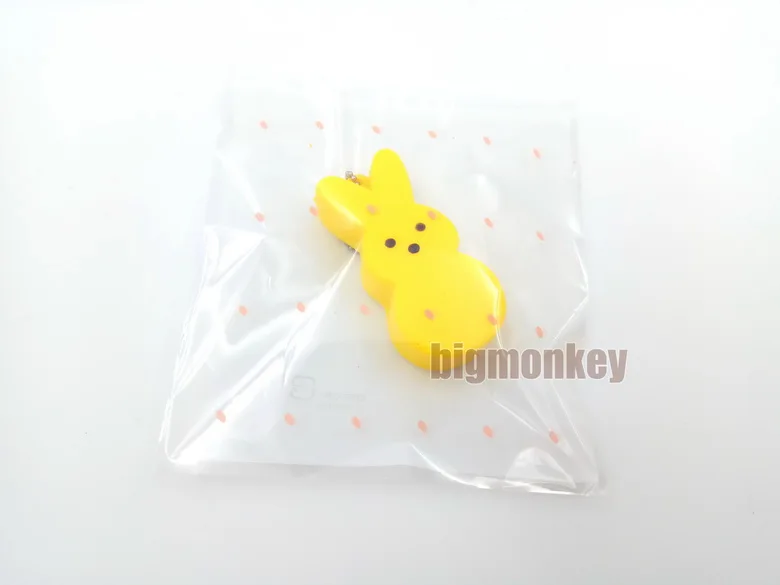 Новинка 1 шт. 5 см PU corful Kawaii Мини милое изображение желтого кролика медленно