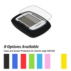 Резиновый защитный чехол + прозрачная защитная пленка для экрана для велокомпьютера GPS Garmin Edge 500200, разные цвета