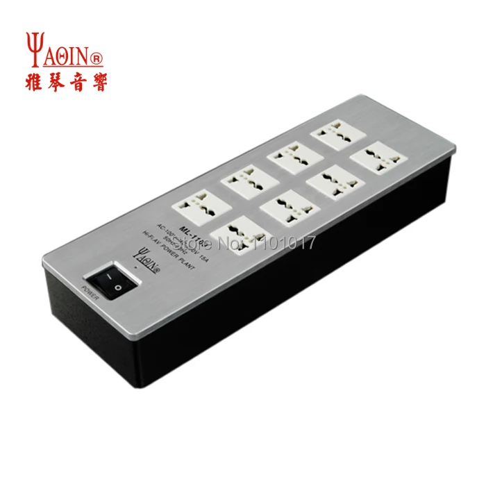 

Yaqin ML-1100 HIFI Advanced Security Power socket HIFI EXQUIS power filter Conditioner Block with 10 US standard plugs