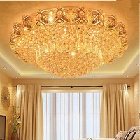 led 31w 40w 6060cm modern simple atmospheric golden orb sitting room bedroom crystal engineering ceiling lights 110 240v