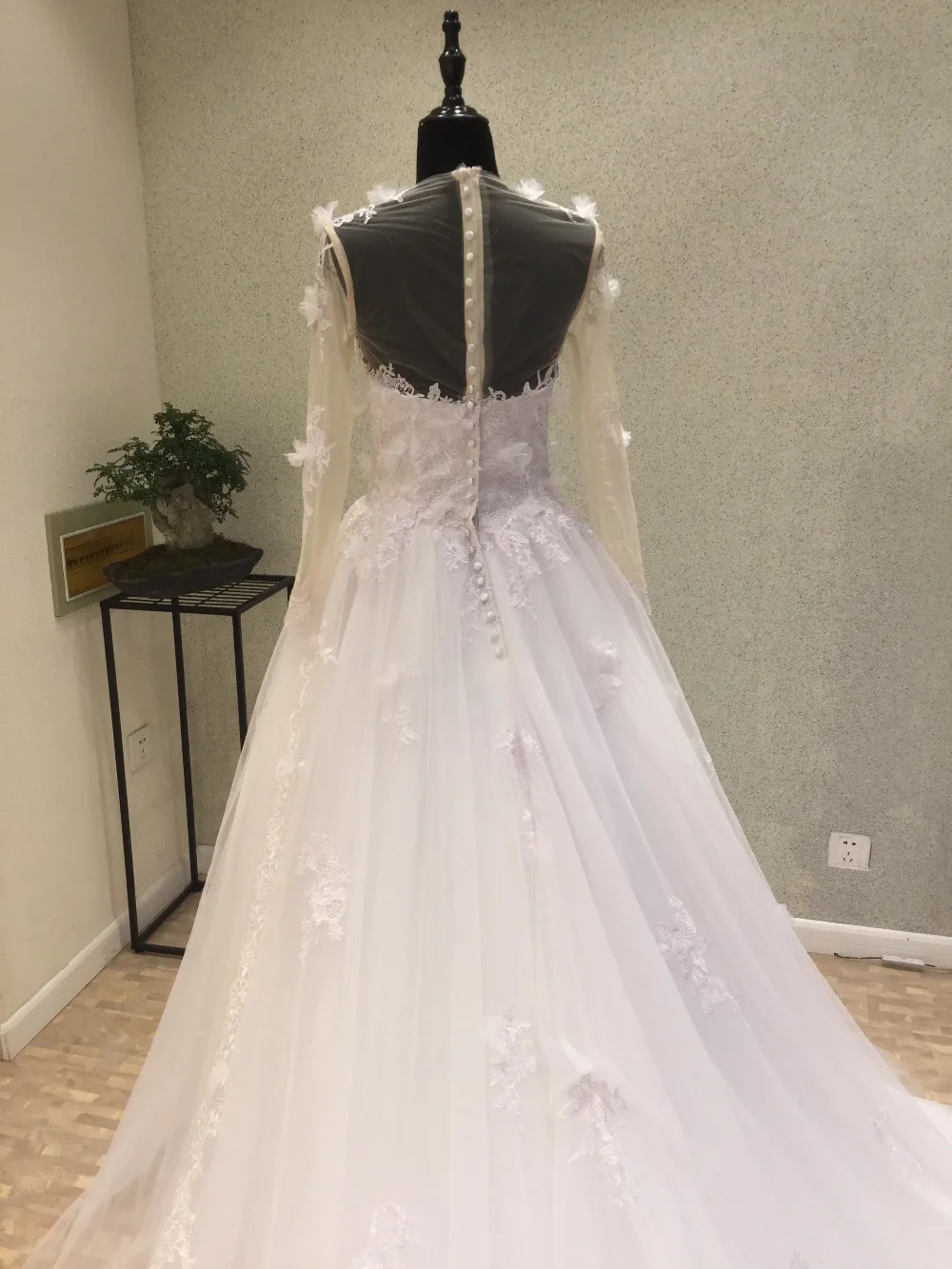 Princess Ball Gown Long Sleeve Wedding Dresses 2017 robe de mariage Lace Applique vestido noiva princesa luxo Bridal Gowns | Свадьбы и