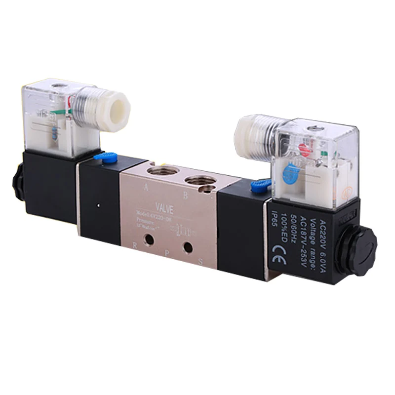 4V220 06 3/8 &quotDC24V DC12V AC220V AC110V 5 портов 2 Позиции воздушные СОЛЕНОИДНЫЕ