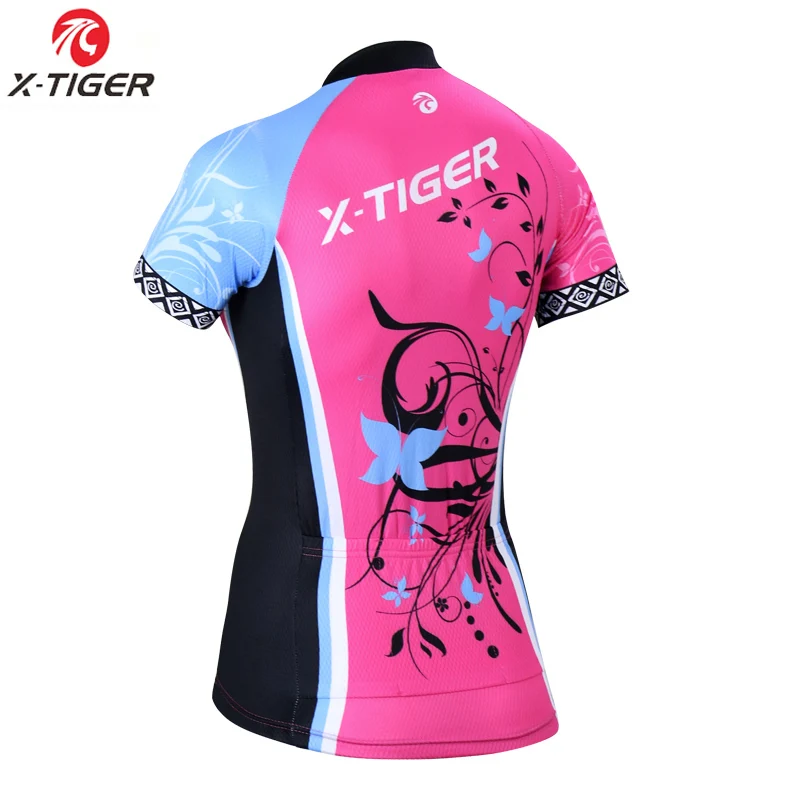 Женская велосипедная Джерси X Tiger Pro с коротким рукавом быстросохнущая одежда для