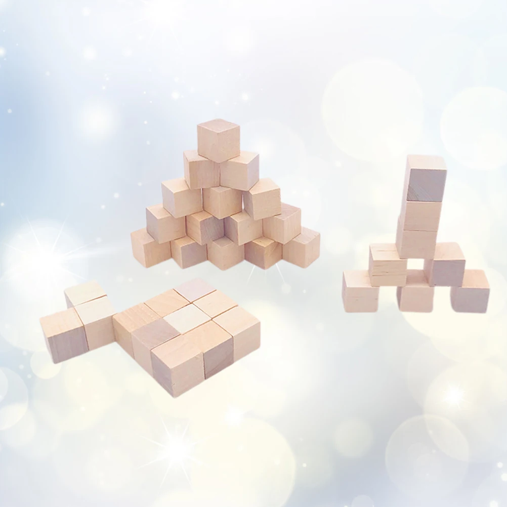 : NICEXMAS 36 ПК Cube блок легкий прочный многофункциональный небольшой деревянный куб