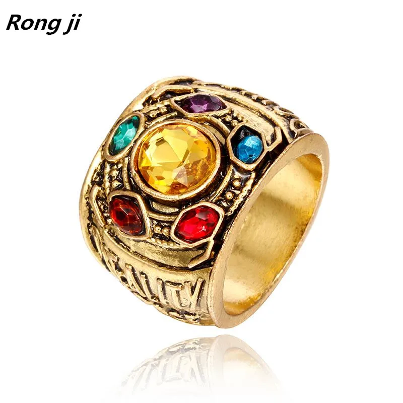 Дропшиппинг Marvel Мстители 4 танос кольца Железный человек Gauntlet bague homme anillos mujer женские ювелирные изделия с кристаллами