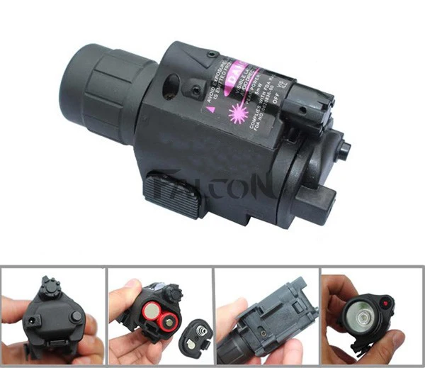 

Pistol Red Laser Combo Hunting Sight Scope 650nm Tactical LED Flashlight Switch Button For Rifle Pistol Gun Airsoft Shot