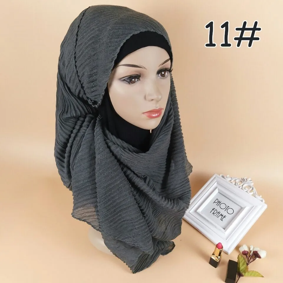 180*70 см мягкие носки из тонкого хлопка Hijab шарф Мусульманский платок исламский аксессуары Платки femme