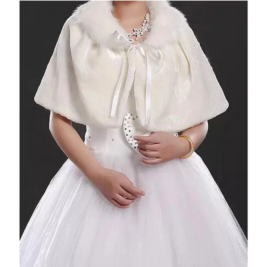 2016 New Fashionable Warm Faux Fur Red WHite Bolero Wedding Wrap Shawl Bridal Jacket Evening Party Women Shawls | Свадьбы и