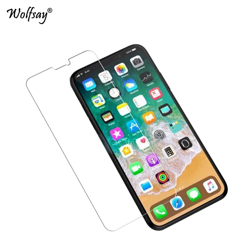 2 шт. стекло для iphone X защита экрана закаленное Apple iPhone защитная пленка Wolfsay|glass