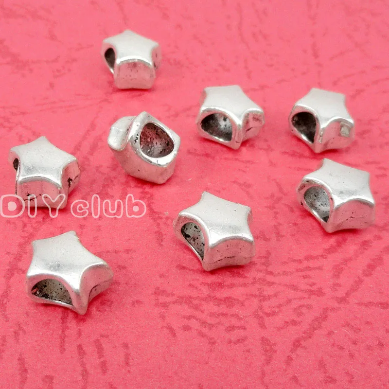 

70 шт.-Античные тибетские серебряные бусины 11x9x7 мм