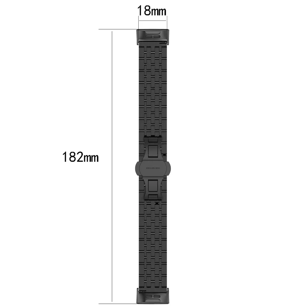 

XBERSTAR Luxury Stainless Steel link Bracelet Watch Band Strap for Fitbit Charge 3 Fitness Activity Tracker Watchband Straps
