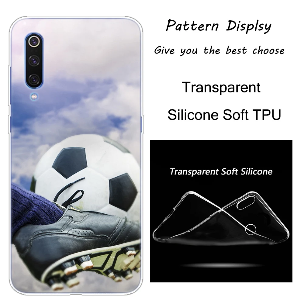 Горячая Футбол футбольный мяч силиконовый чехол для Xiaomi Pocophone F1 9T 9 9SE 8 A2 Lite A1 A2 Mix3 Redmi K20 7A Note 4 4X5 6 7 Pro S2