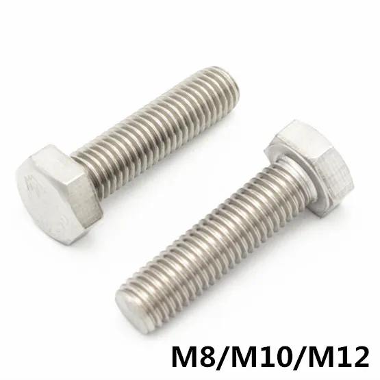 Шестигранные винты из нержавеющей стали M8/M10/M12 болты DIN933 с шестигранной головкой