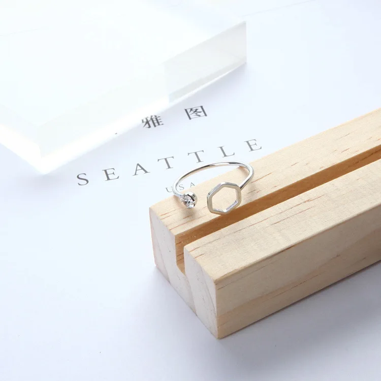 Женское кольцо в стиле панк простое геометрическое многоугольное треугольное