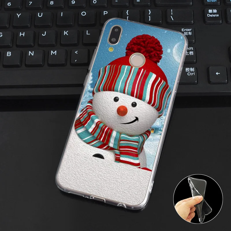 DREAMFOX M306 зимний Снеговик Снег Мягкий ТПУ силиконовый чехол для huawei Honor 6A 6C 6X 7C 7X8 Lite