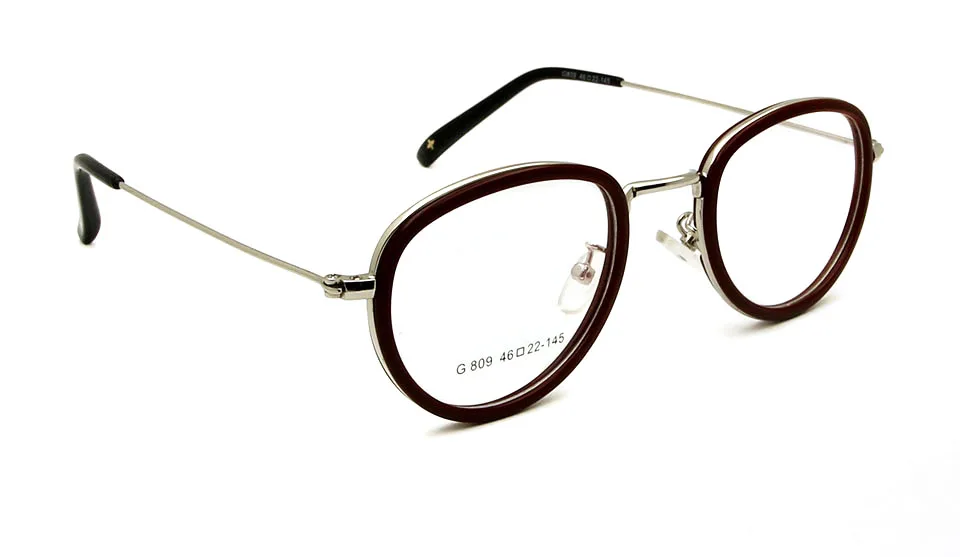 RED FRAME GLASSES Ацетатная оправа для очков, женские круглые оптические очки, оправа для мужчин, ретро очки для близорукости, оправы по рецепту occhiali da vista donna - Цвет оправы: RED FRAME GLASSES