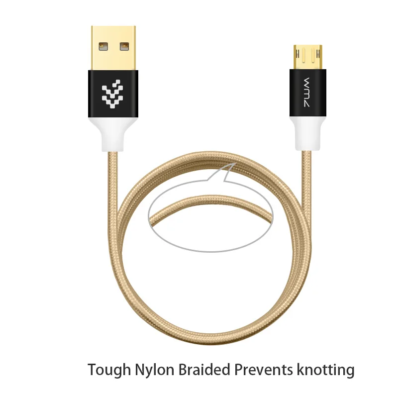 2 шт. WMZ Реверсивный кабель Micro USB для быстрой зарядки кабели передачи данных