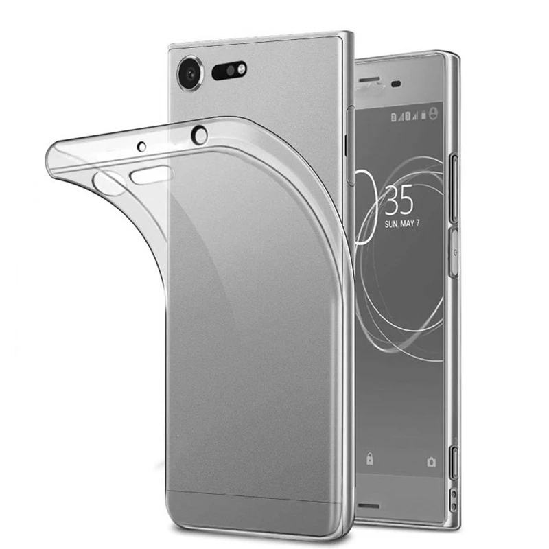 Чехол для телефона Sony Xperia XZ1 Ультра прозрачная силиконовая мягкая Задняя