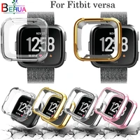watch case for fitbit versa watches all aspects stainless steel electroplated protective case for fitbit versa smart watch frame