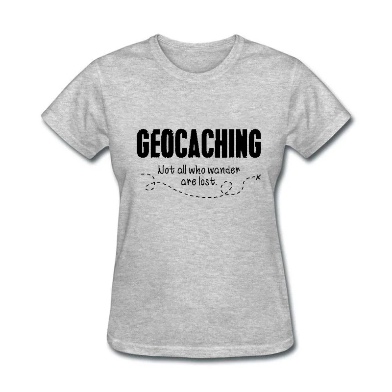 Новинка модная забавная хлопковая Футболка geocaching не все кто блуждает женская