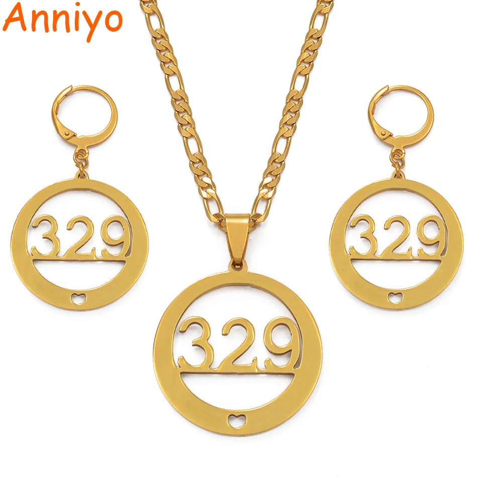 

Anniyo Ebeye Island Kwajalein Atoll 329 Necklaces Earrings for Women Gold Color Jewelry Gifts #035821