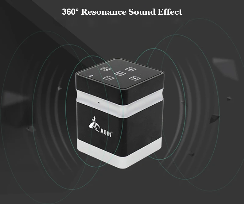 ADIN портативный металлический беспроводной с вибрацией и bluetooth динамик Громкая связь стерео 3D HIFI объемный Громкий динамик для смартфонов ПК MP3 MP4