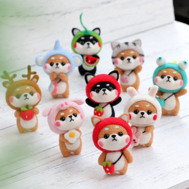 NEW 1pcs Handmade doll material package Deer Shiba Inu Kawaii Santa Claus Birthday Gifts Kids Toys Toy s for Children Peluche | Игрушки и